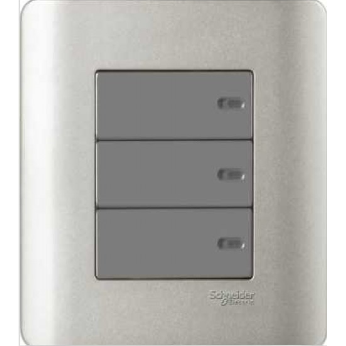 Schneider Electric 施耐德電氣 E8433/2 SA ZENcelo 16AX 三位雙控平觸開關掣 (銀灰)